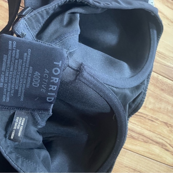 Torrid Active bra size 40DD Black Women's Intimate Bra - Picture 6 of 6